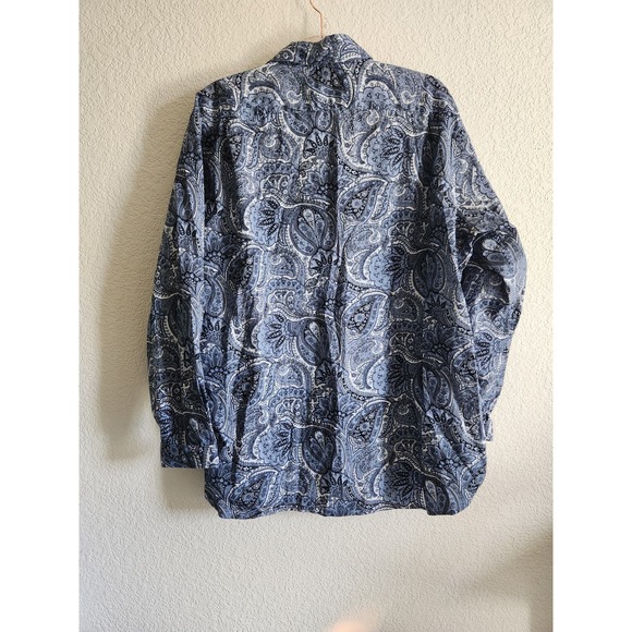 Michael Kors Men's Paisley Button Up Long Sleeve Shirt XL - Picture 2 of 9